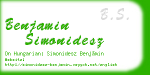 benjamin simonidesz business card